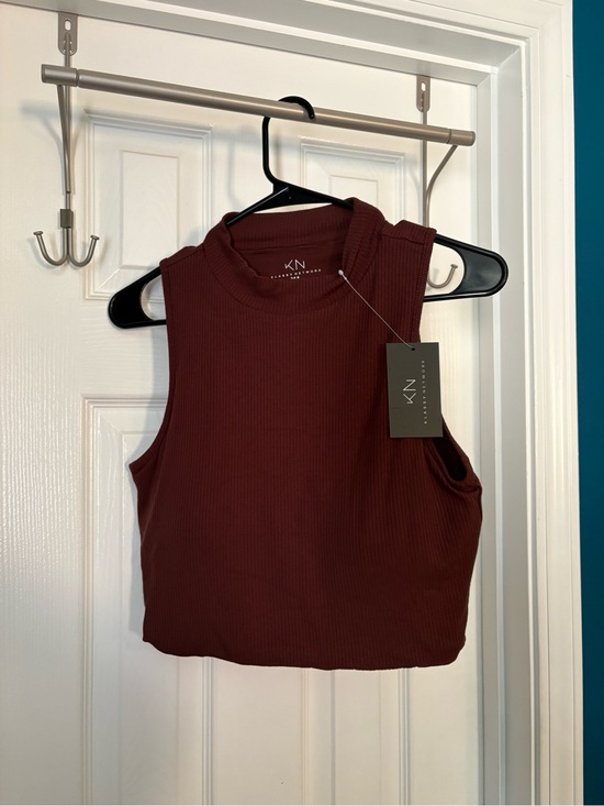 Klassy Network Tops - Klassy Network Ribbed Mock Neck Crop Tank